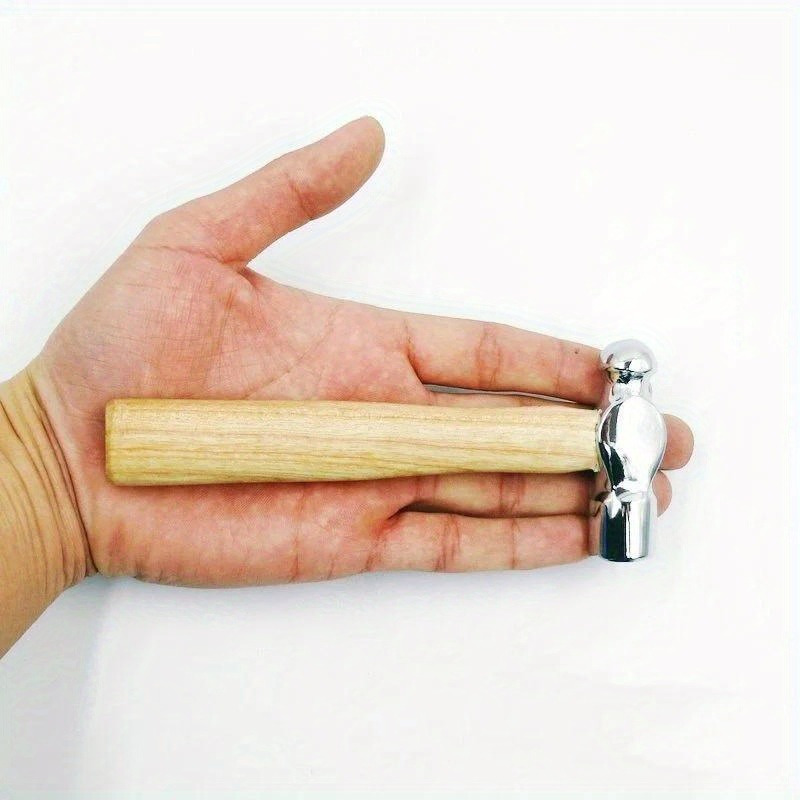 

1pc Mini Hammer, Round Head Wooden Handle Hammer, Hand Tool, Multifunctional Mini Hammer