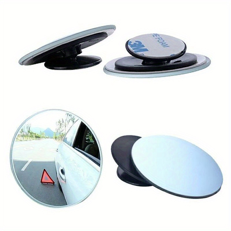 Kaufe SEAMETAL Blindspot 2 Stück runde Glas-Rückspiegel, Regen-Augenbraue,  rahmenlose konvexe Autospiegel, Außenzubehör, verstellbar mit Weitwinkel