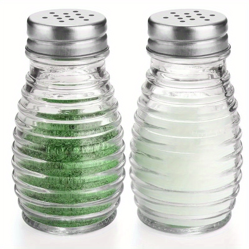 Salt And Pepper Shakers Glass Bottom Salt Pepper Shaker With - Temu