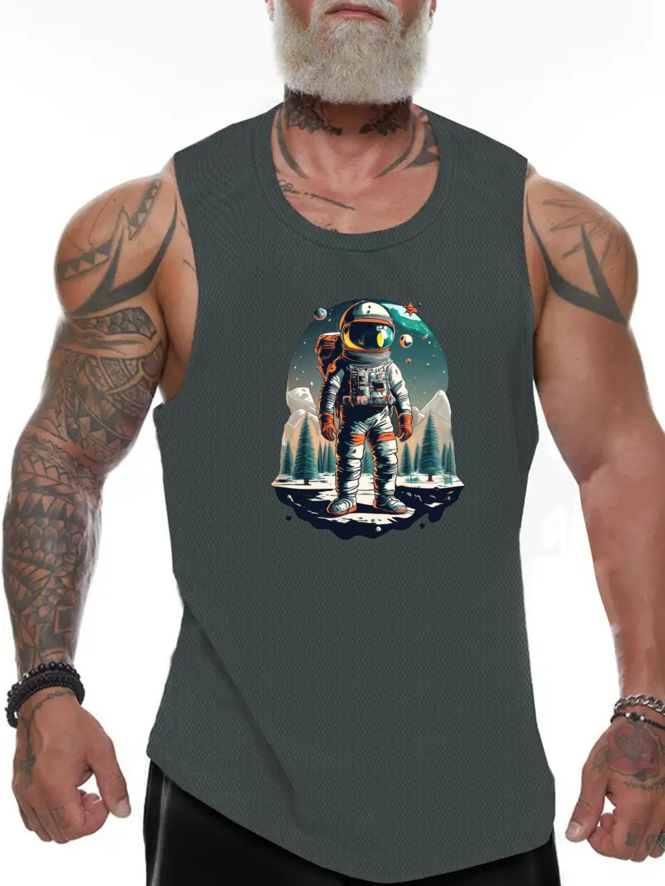 Space Administration Print A-shirt Tanks, Men's Singlet, Sleeveless Tank  Top, Lightweight Active Undershirts, For Workout At The Gym, Bodybuilding,  And As Gifts - Temu