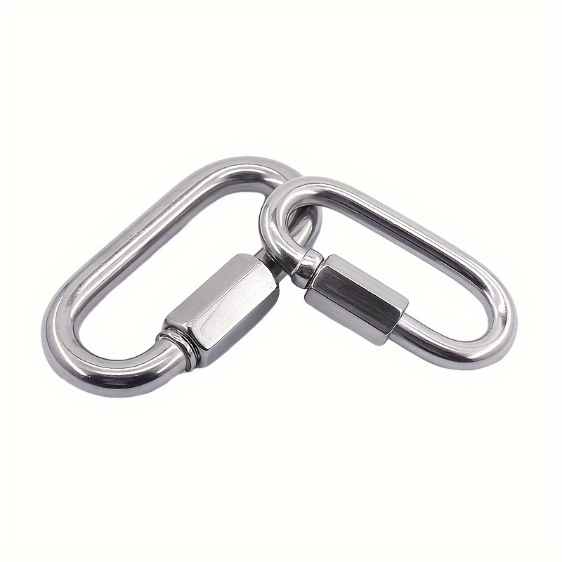 60 Pack Spring Snap Hooks 1.57 Inch Heavy Duty Carabiner Clips M4  Zinc-Galvanized Steel Quick Link Safety Connector for Hammock Camping  Fishing Hiking
