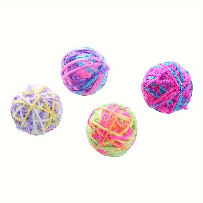 Pet Cat Toys Self Entertaining Chew And Teaser Cats Toy Balls Wool Balls  Cat Supplies Fidget Toy For Cats Accessories - Temu