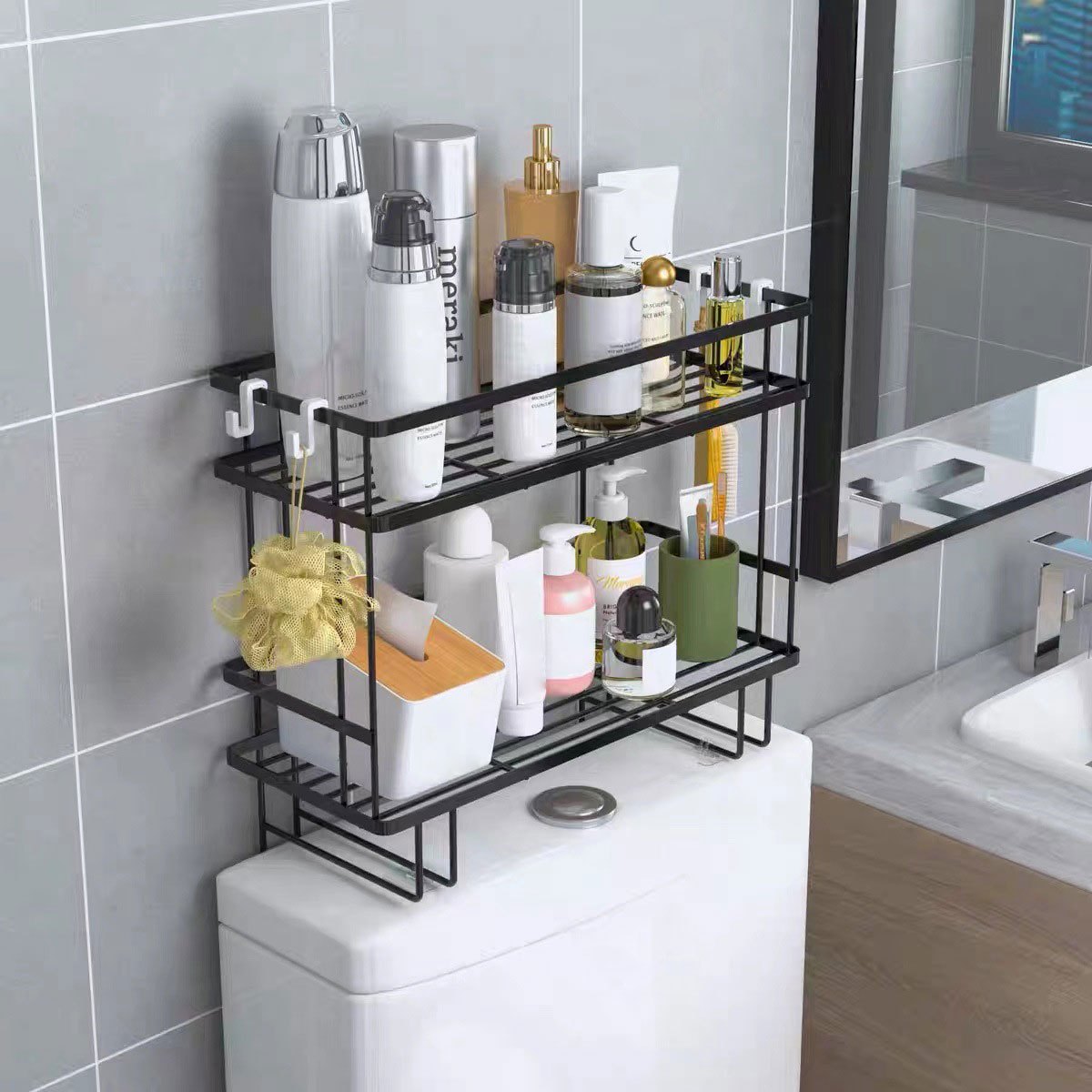 Over The Toilet Storage Rack, Floor Mount Toilet Rack, Free Standing