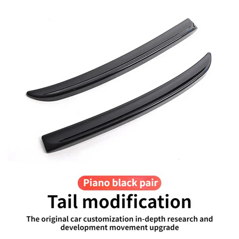 Auto Car ABS Rear Spoiler Universal Modified Roof Extension Lip Glossy  Black