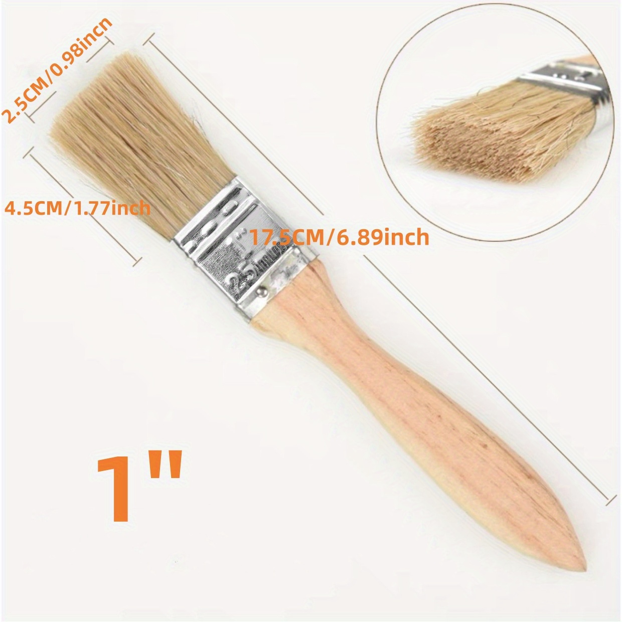 Thickened Natural Paint Brush Set Includes Decorative Small - Temu