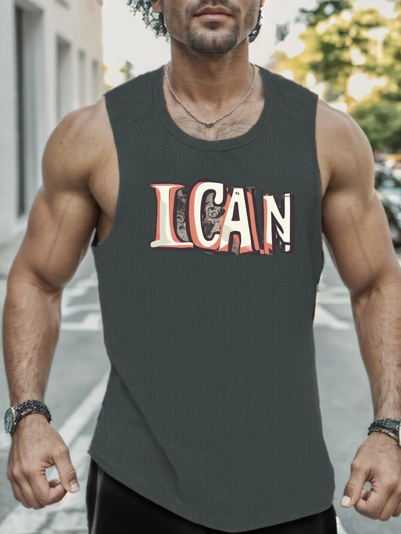 Gym Print Diseño Gráfico Camiseta Sin Mangas Capucha Hombres - Temu