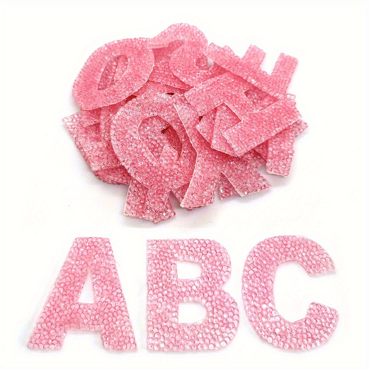 26Pcs 3D Letter Patches Letter Iron On Letter Patches Rhinestone Letter  Patches Clothing Accessories 