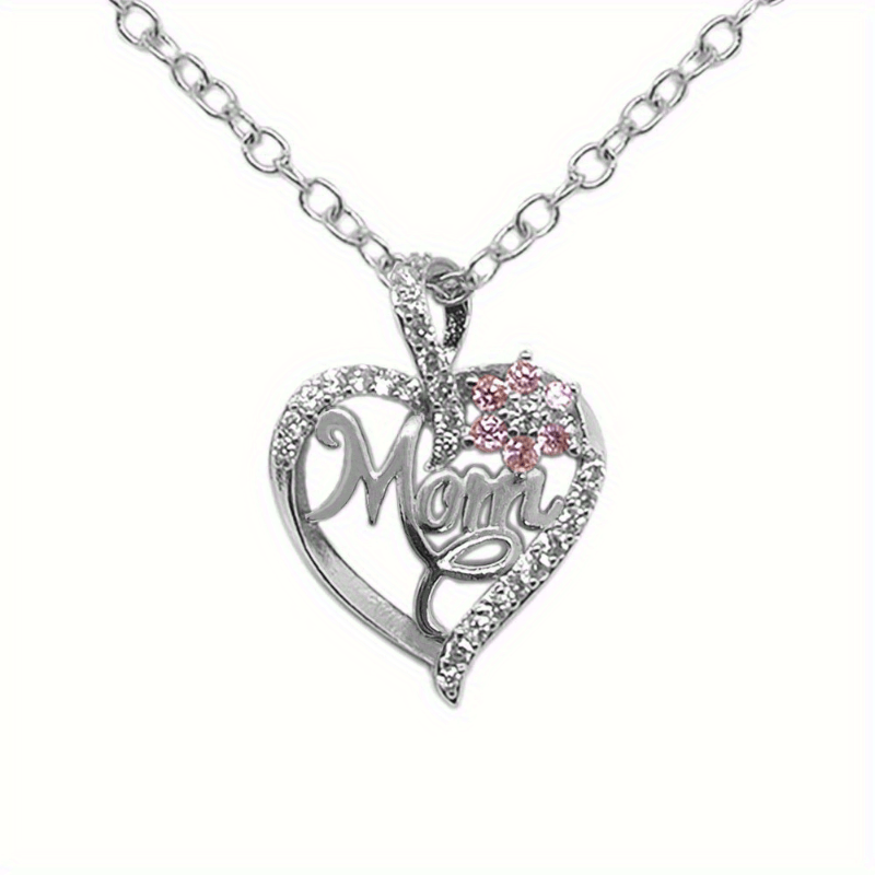 Creative Heart Flower "MOM" Pendant Necklace