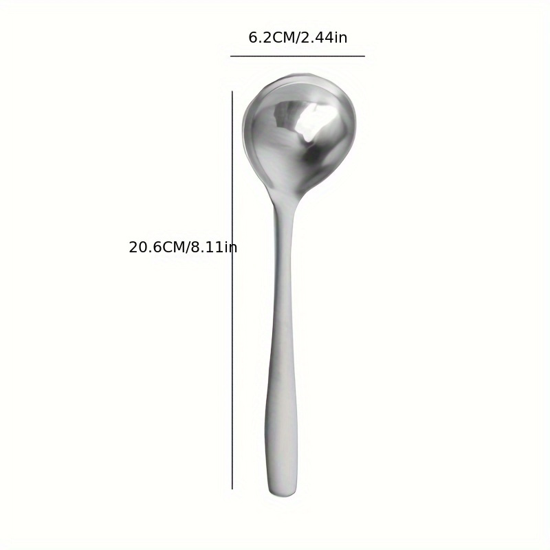 Stainless Steel Thickened Spoon - Creative Long Handle Design For Hot Pot  Soup Ladle - Essential Kitchen Tool For Restaurants - Temu