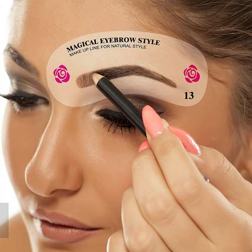 24 Styles Eyebrow Shaping Stencils, Grooming Kit For Women, Perfect For Beauty Modeling And Makeup Application
