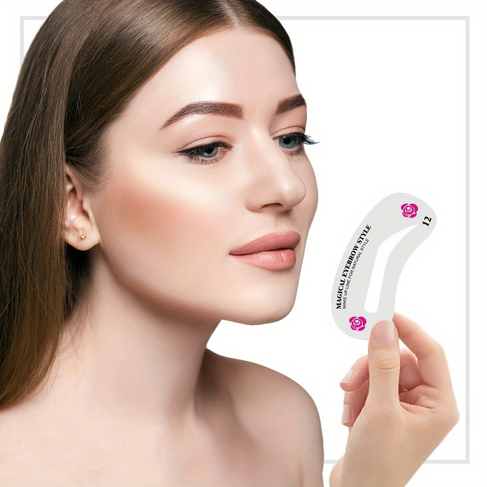 24 Styles Eyebrow Shaping Stencils, Grooming Kit for Women
