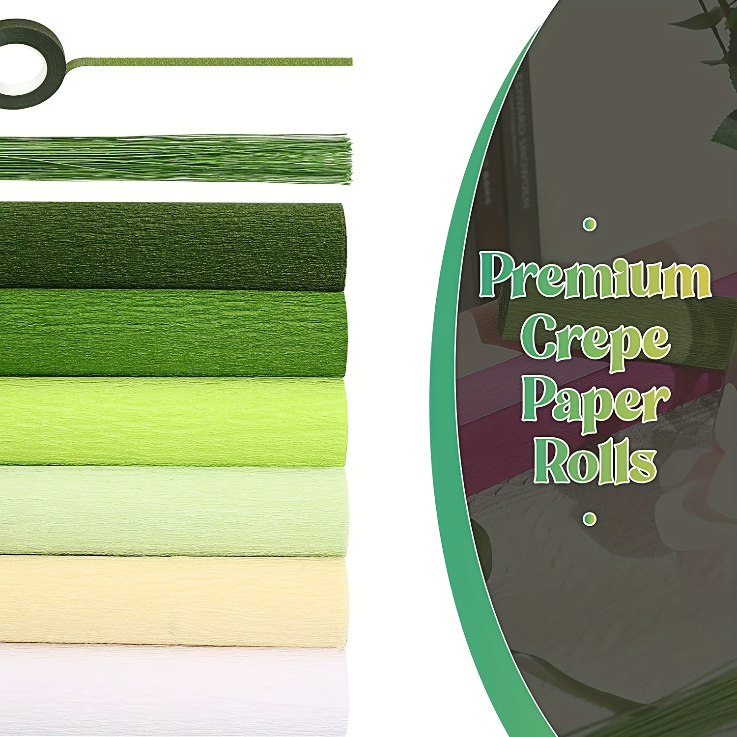 Gift Wrap 10/25/50cmx250cm Colored Crepe Paper Roll Origami