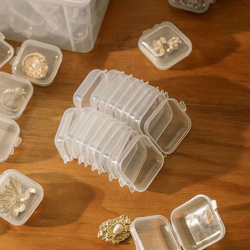 30 Pcs Transparent Mini Storage Box, Plastic Storage Containers