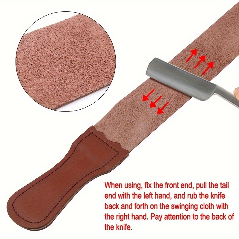 1 Pc Canvas Leather Sharpening Strop For Barber Open Straight