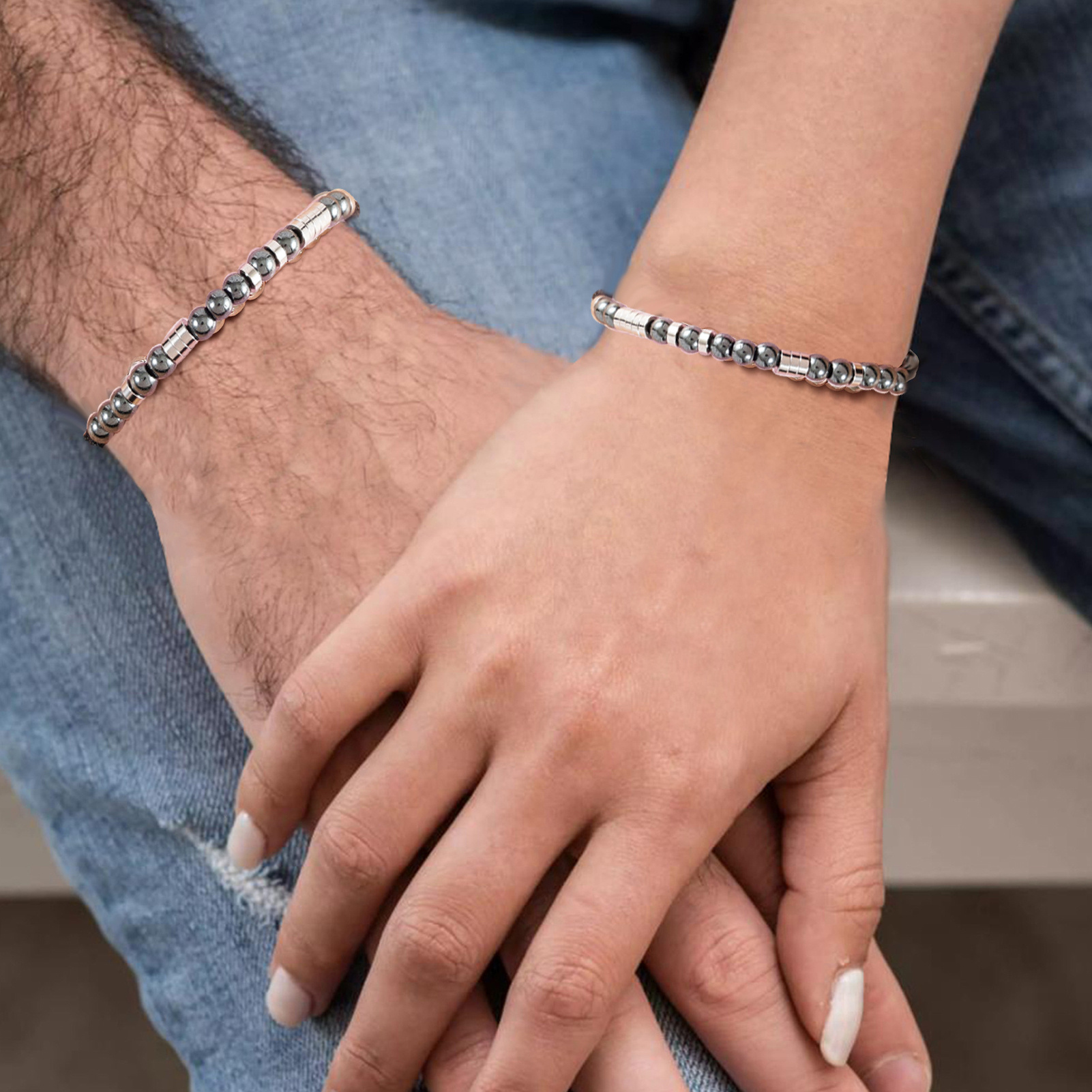 Couples Bracelets Morse Code Handmade Ropes Braided Magnet - Temu