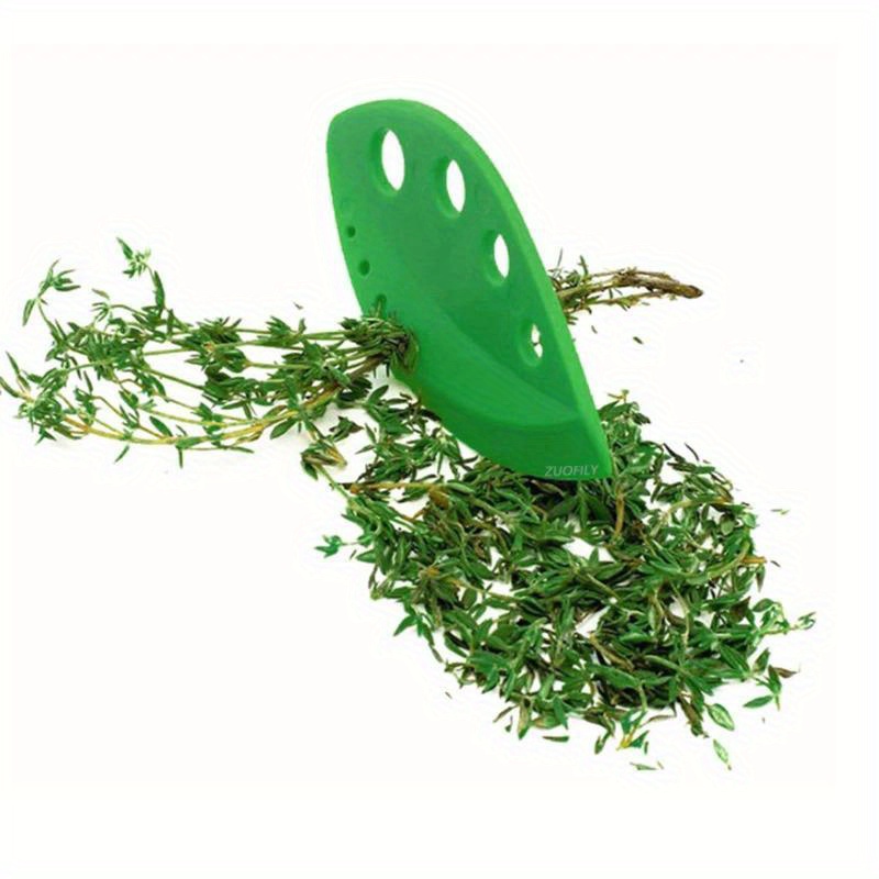 1pc   herb stripper tool quick   leaf removal for parsley   rosemary   abs plastic green portable kitchen gadget details 2