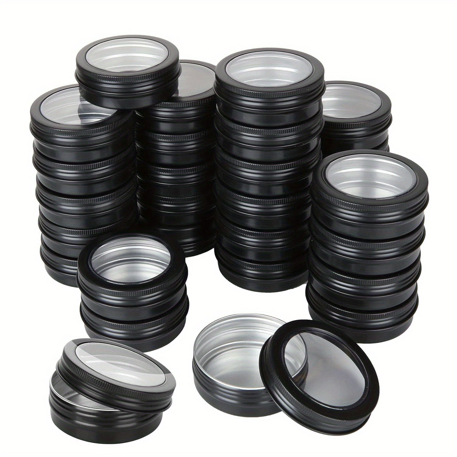 Metal Round Tins Aluminum Tin Cans Jar Refillable Containers - Temu