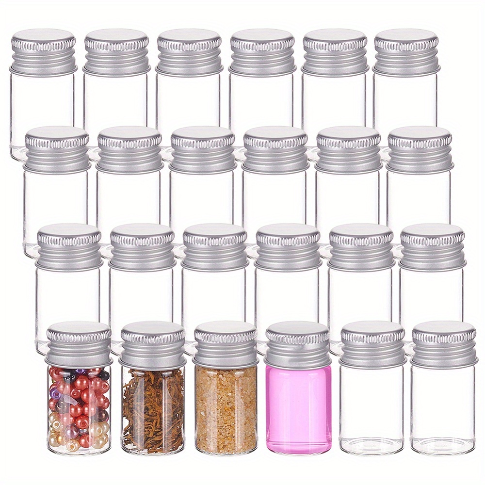 50pcs Mini Glass Bottles 1.5ml Small Jars with Cork Stoppers Wish Favor  Bottles Storage Container for Spell Jar Wedding Decoration Home Party  Favors