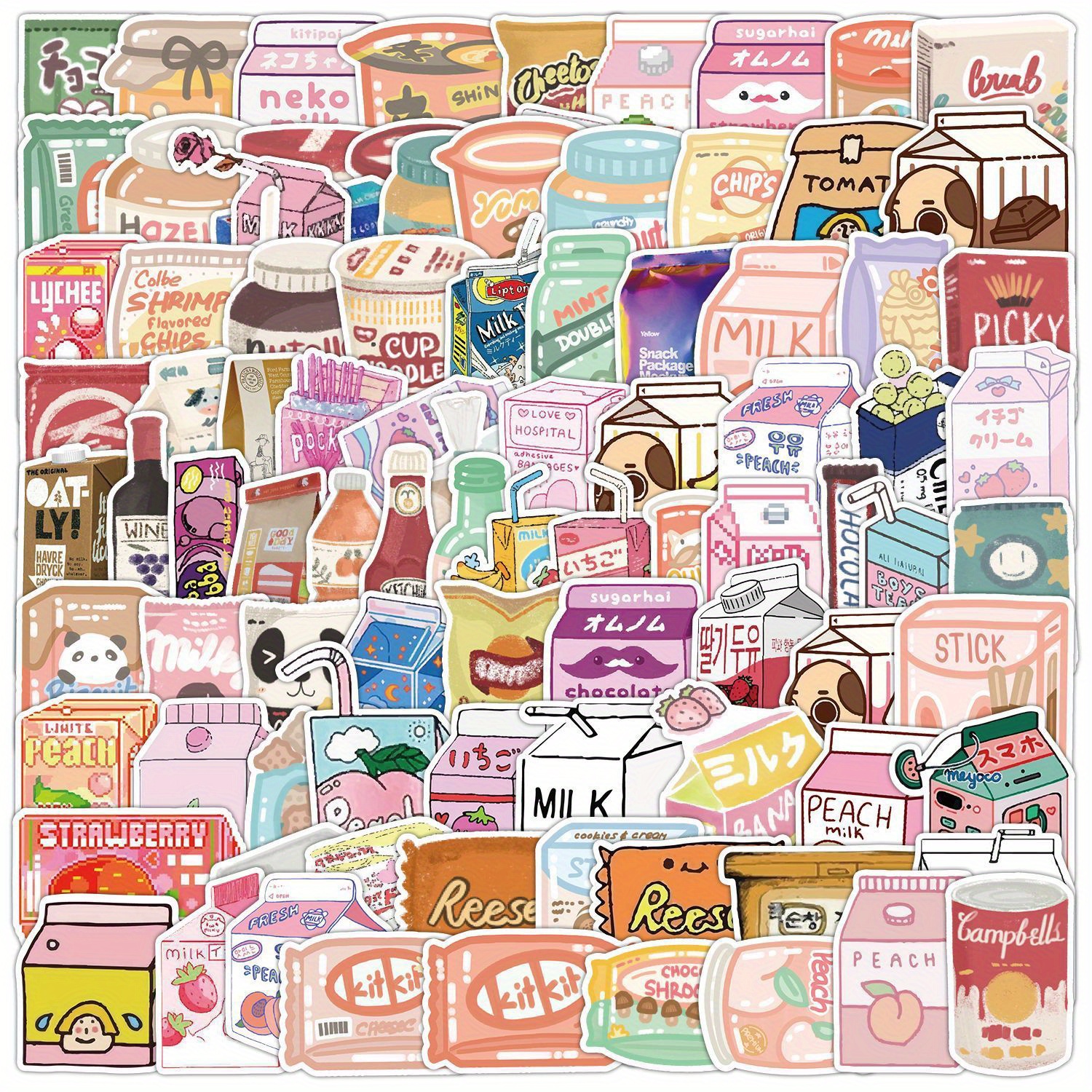 10/25/51pcs Graffiti Fishing Stickers for Outdoor Travel Luggage