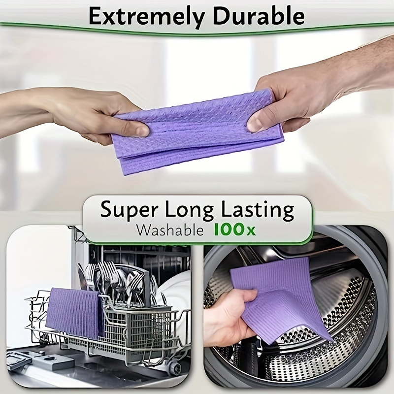 Simple Plain Dish Cloths, Multifunctional Cleaning Towels, Biodegradable &  Sustainable Household Rag, Kitchen Bathroom Cleaning Towel, Durable  Absorbent Towel, Window Wiping Cloth, Cleaning Supplies, Bathroom  Accessories - Temu