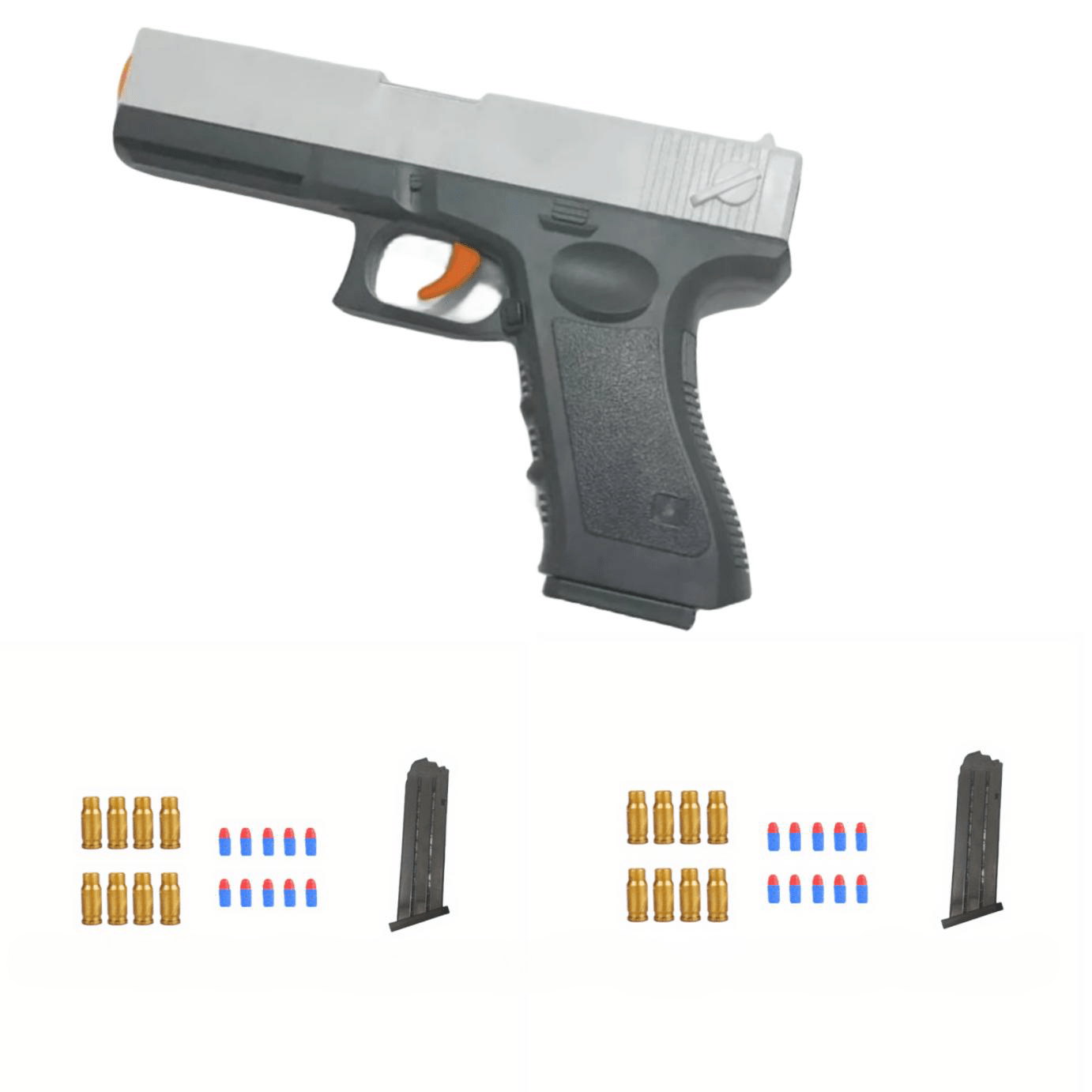 Wooden Fish Stress Relief Gun Children Infant Toy Desert Eagle Carrot GunMerits+1  Hand Gun 1pc