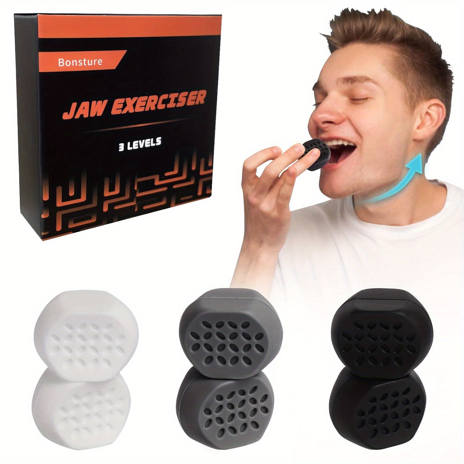 Jaw Exerciser, 3 Pack jaw toner, Jaw Trainer Men & Women, Trainer for –  EveryMarket