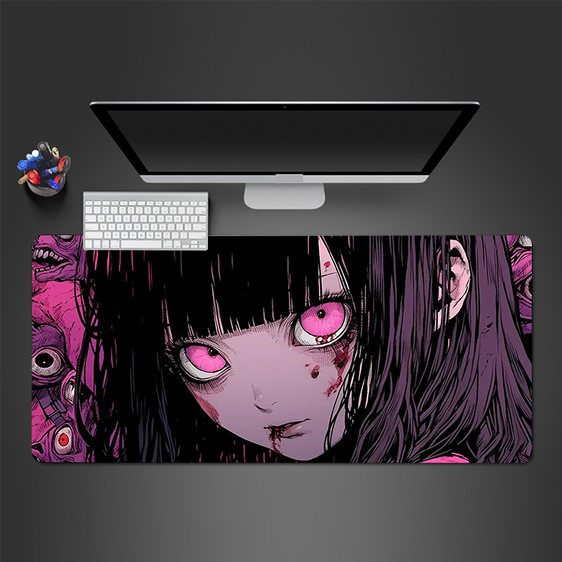 Kawaii Expression Face Mousepad Gamer Desk Table Game Office Work