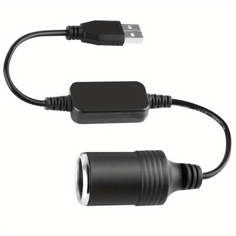 5v USB à 12v voiture allume-cigare prise femelle adaptateur de câble  accessoires