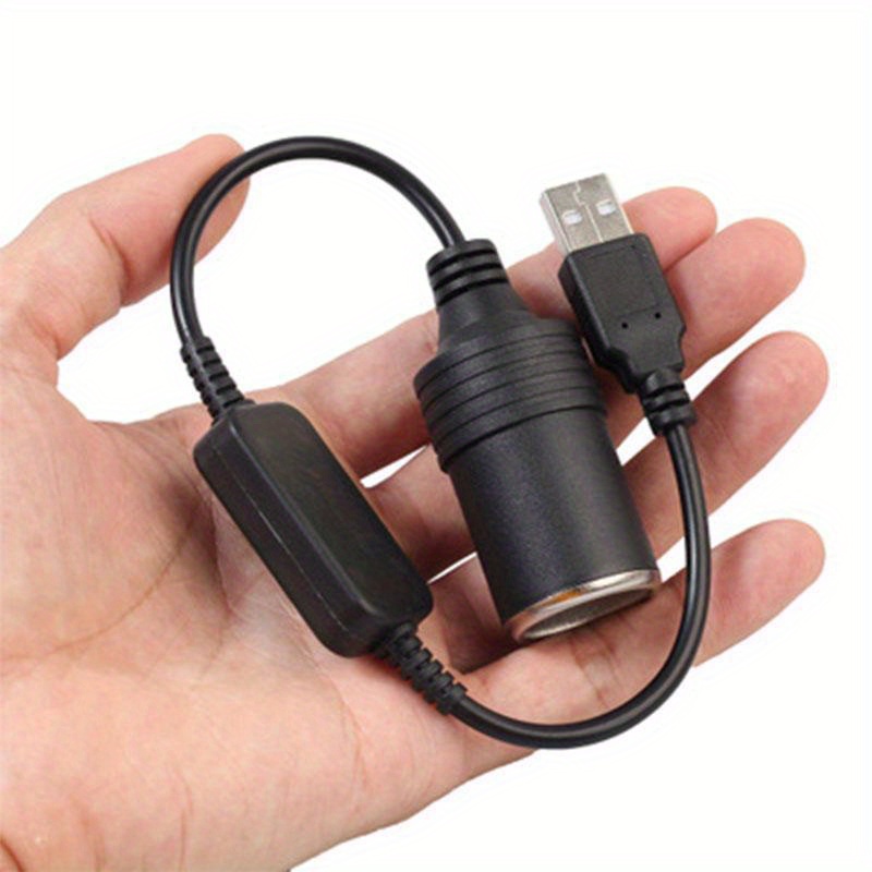 5v USB à 12v voiture allume-cigare prise femelle adaptateur de câble  accessoires