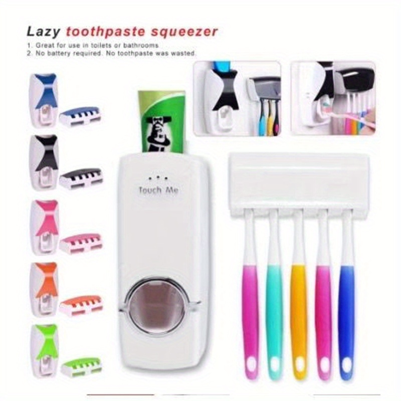 Soporte para cepillos de dientes montado en la pared con cubierta para  baño, 2 ranuras organizador de almacenamiento de cepillos de dientes para
