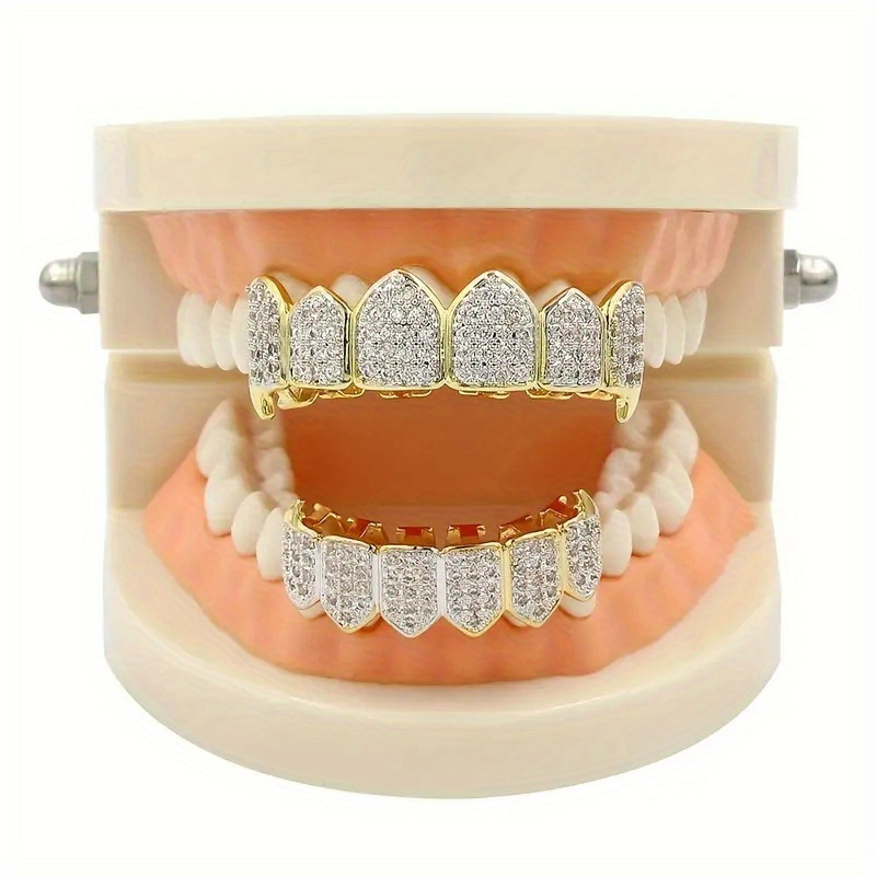 1pc Hip Hop Cubic Zirconia Dientes Grillz Dientes Inferiores - Temu