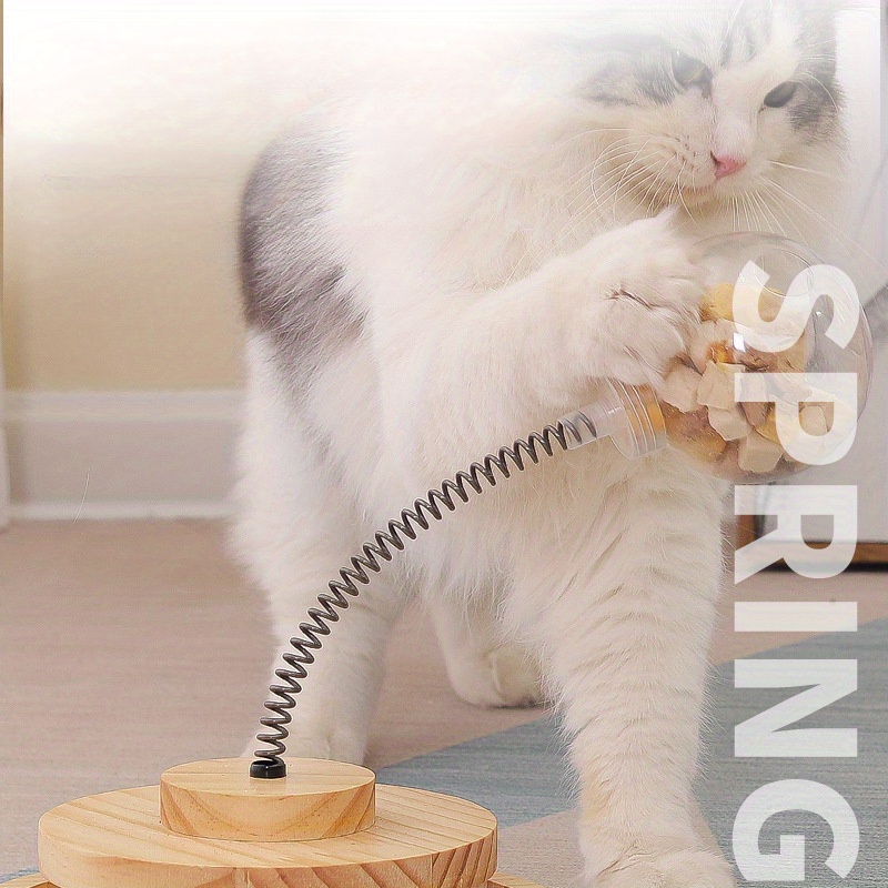 Cat Puzzle Toy Puzzle Feeder Interactive Cat Puzzle Toy Wooden Cat Feeder  Toy