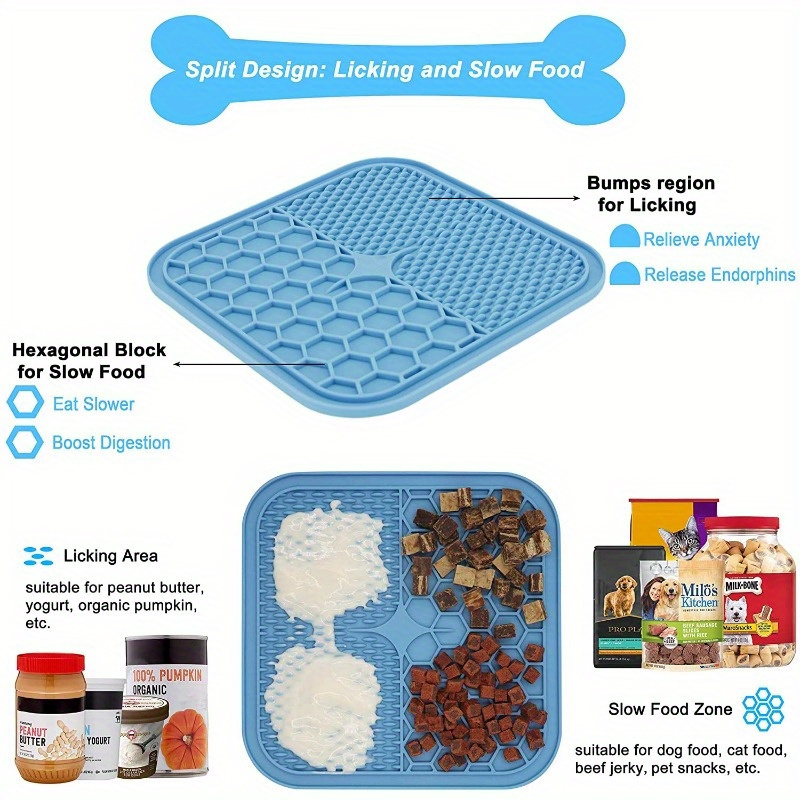 Licking Mat for Dogs and Cats, Premium Lick Mats with Suction Cups for Dog  Anxiety Relief, Cat Lick Pad for Boredom Reducer, Dog Treat Mat Perfect for  Bathing Grooming etc.