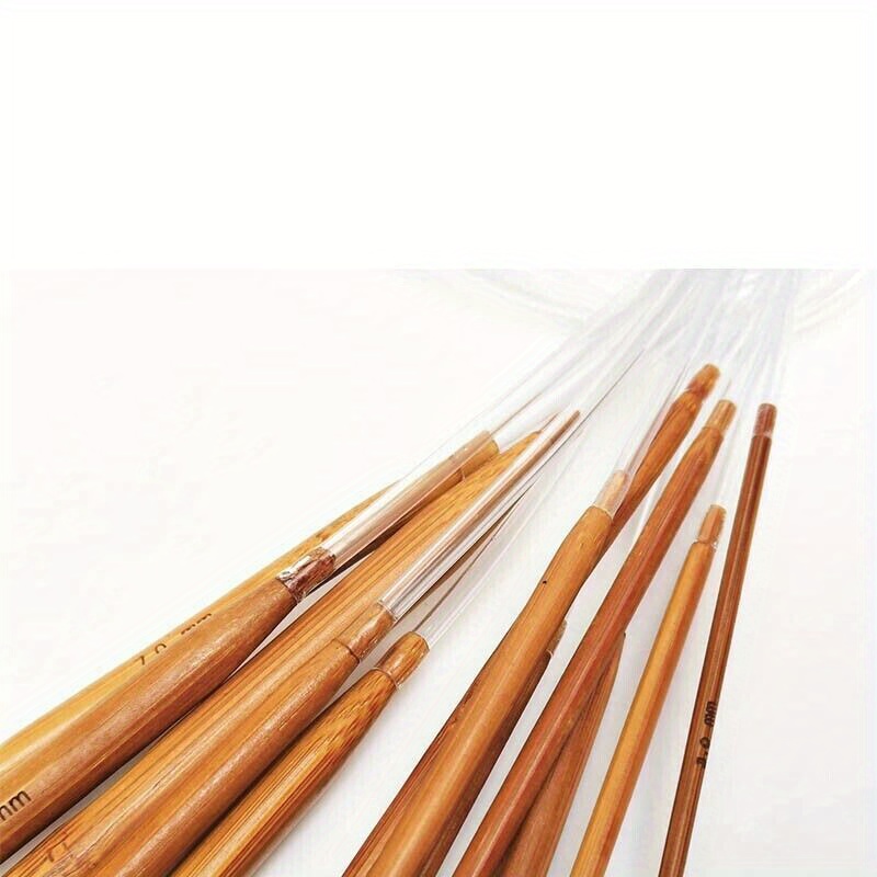 Bamboo Afghan Tunisian Crochet Hook Needles 3mm Knitting - Temu