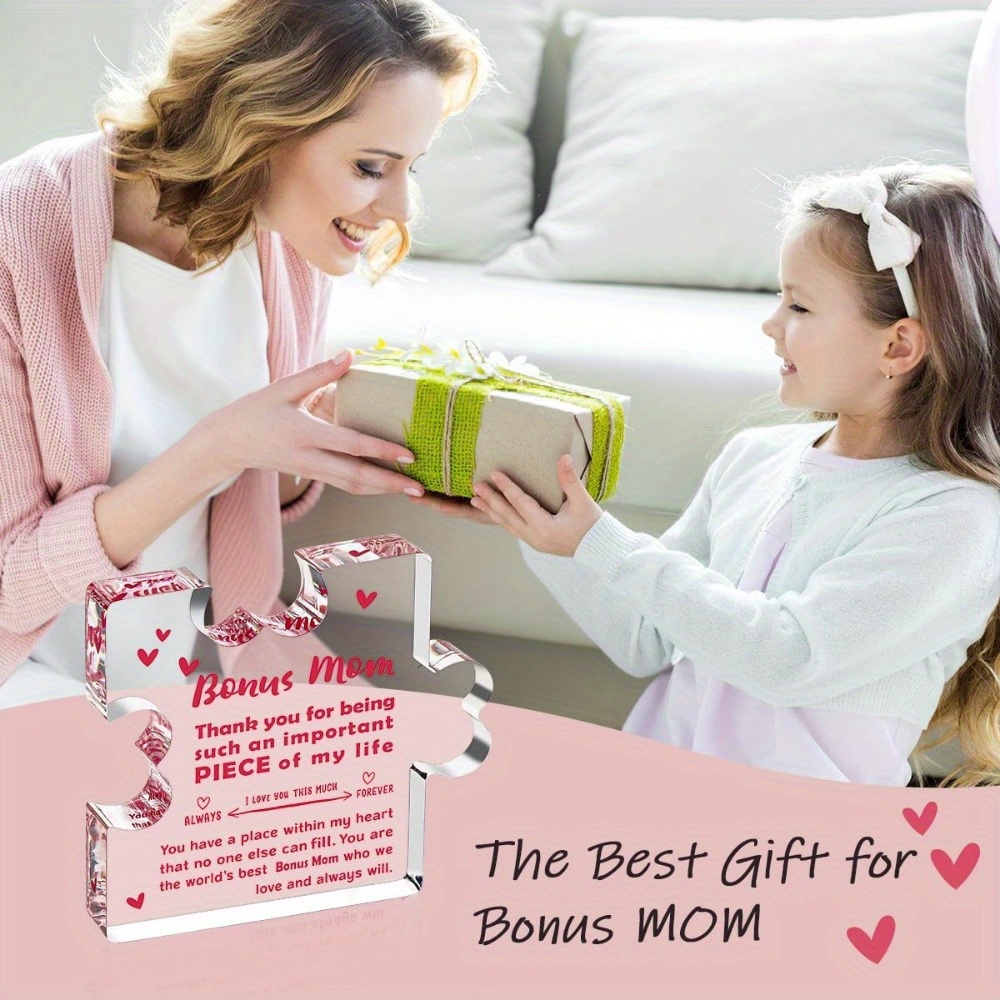 Gifts For Bonus Mom, Birthday Gifts For Step Mom From Step Daughter Son,  Mother's Day Christmas Thanksgiving Present For Mom Stepmom Gift Idea,  Thank You Bonus Mom Acrylic Decoration Sign/plaque - Temu