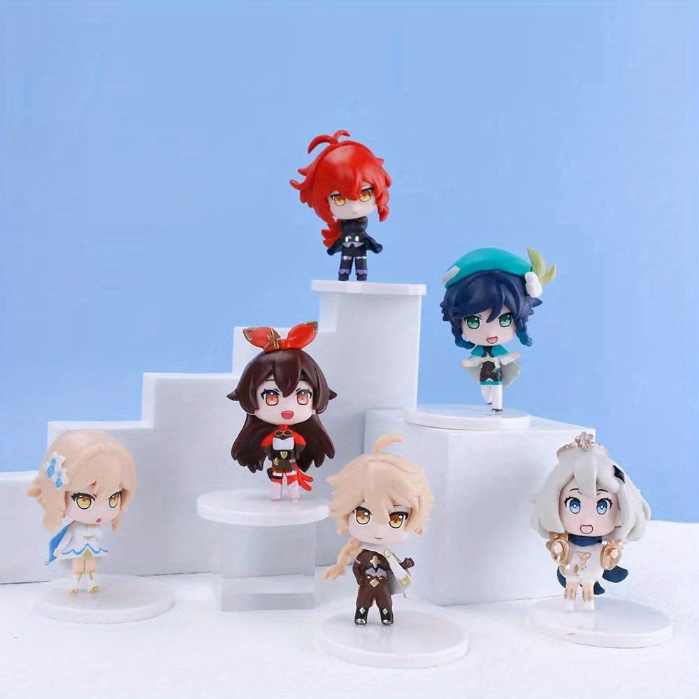 7pcs Figures, Anime Stuff Figures Toys, Collections Children, Christmas  Toy, Cute Model, Seated Charm Decoration, Anime Ornaments, Collections