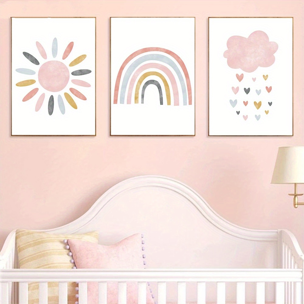 Set of 6 Art Prints for Girls Room, Kids Room Decor Art Posters,little Girl  Bedroom Art Prints, Girl Nursery Artwork Wall Decor,playroom Art 