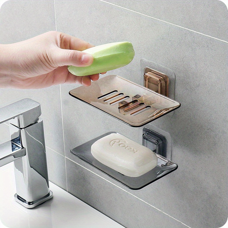 2pcs Soap Holder for Shower Wall Self Adhesive Soap Dish with