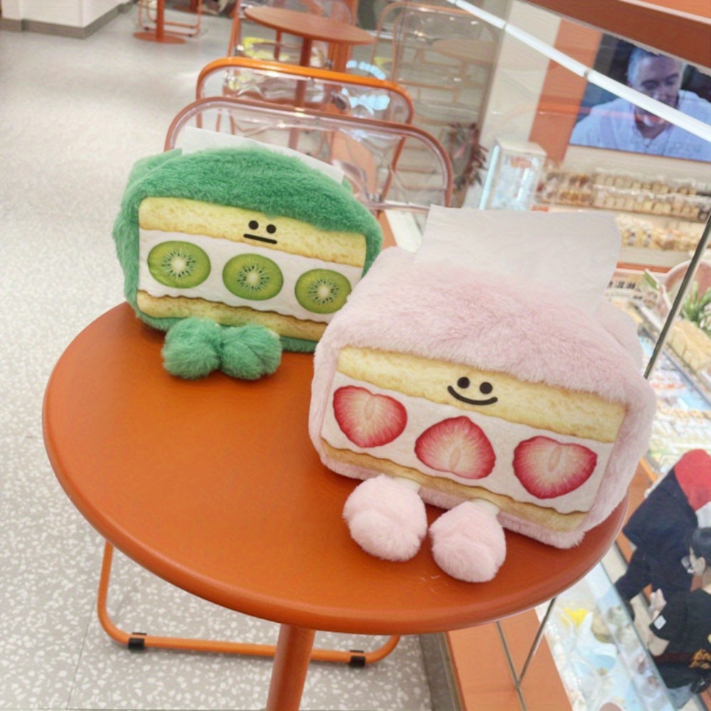 Cute Cartoon Tissue Box Plush Doll Desktop Storage Bag - Temu