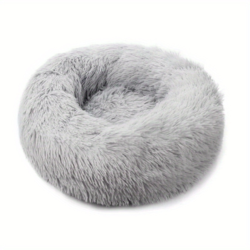 Medium Long Wool Padded Pet Bed Grey