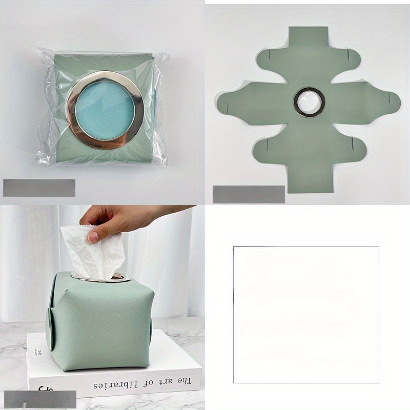  SDGH - Caja de pañuelos retro transparente para sala de estar,  comedor, caja de papel, caja de papel cuadrada creativa grande de plástico  (color : D, tamaño: 4.3 x 4.3 x