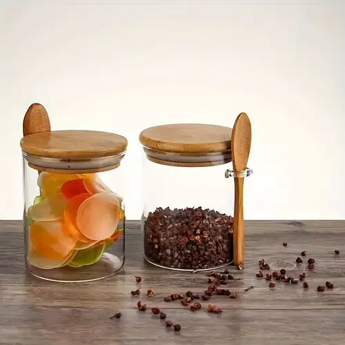 Barattolo ermetico in vetro ambrato con coperchi marmellata bottiglia di  miele barattolo per alimenti vari contenitori