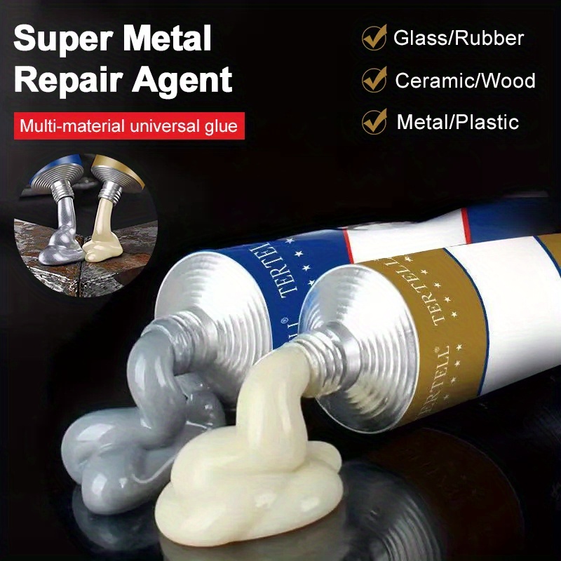 Metal Repair Glue, 2.82OZ Metal Epoxy Glue Heavy Duty, High-Temperature  Heat Resistant Adhesive Glue for Metal to Metal, Plastics, Stainless Steel