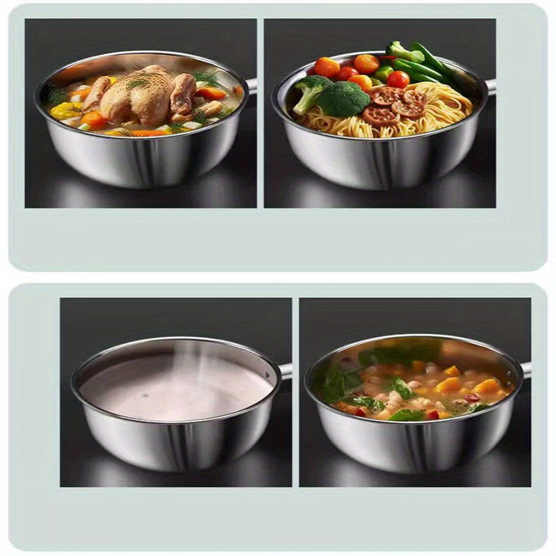 1pc Stainless Steel Stock Pot (9.44''), Large Soup Pot, Outdoor Cooking  Utensils, Kitchen Tools, Kitchen Accessories