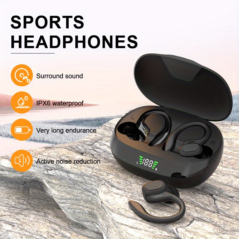 Casque sans fil bandeau avec lumière respiratoire, insert de carte, casque  pliable et éclairé pour parler et faire du sport avec des basses lourdes  sans ligne audio, Mode en ligne