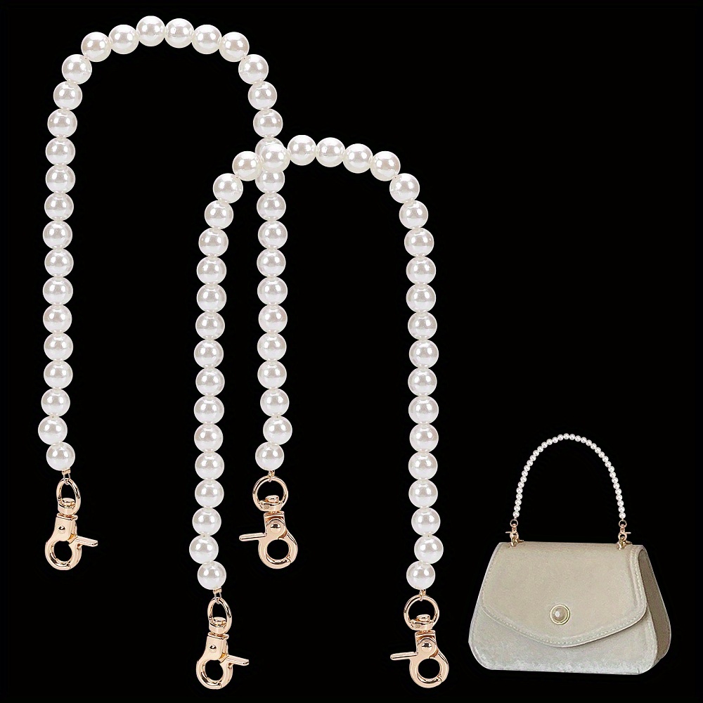 YQBUER Bolsos de Tejido de Cuerda Cadenas de Perlas for Mujer