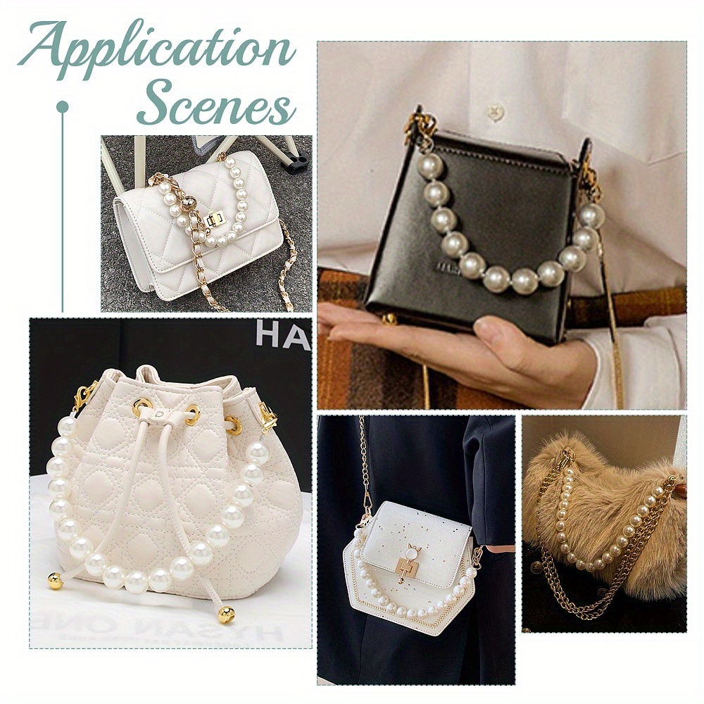 Imitation Pearl Chain Strap For Bags Handbag Handles Diy - Temu Australia