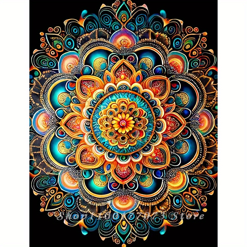 Cuadro Mandala Diamantes Imitación Decoración Hogar Bordado - Temu