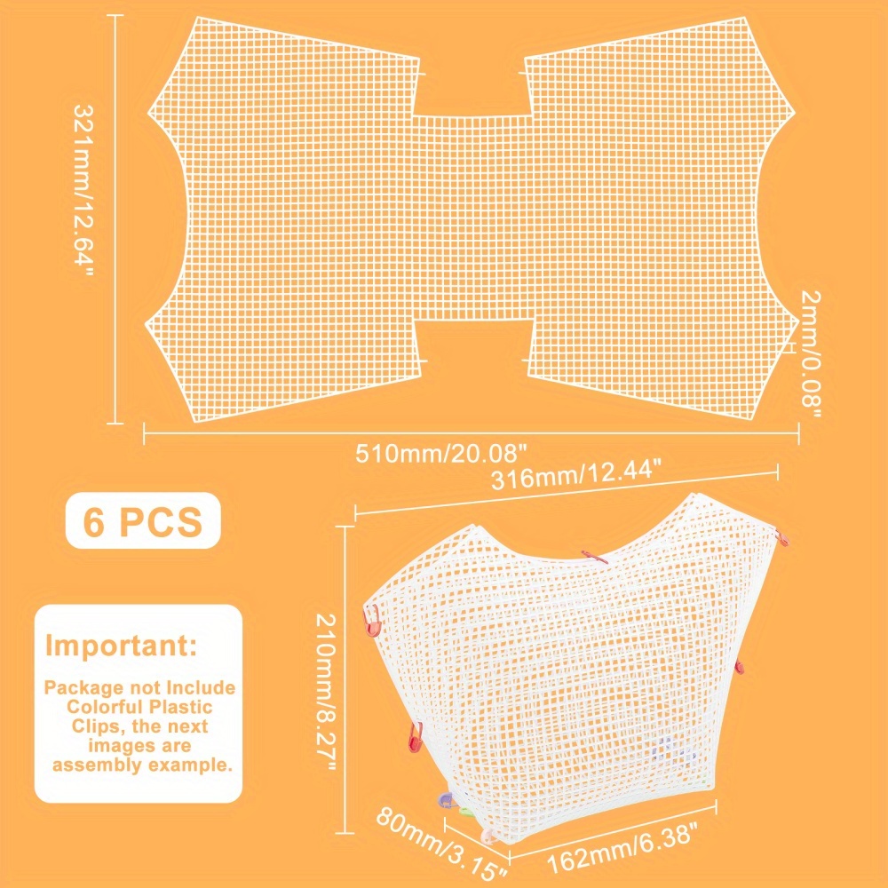 50PCS square plastic plastic mesh Stitching Plastic Sheets Plastic Canvas  Sheets