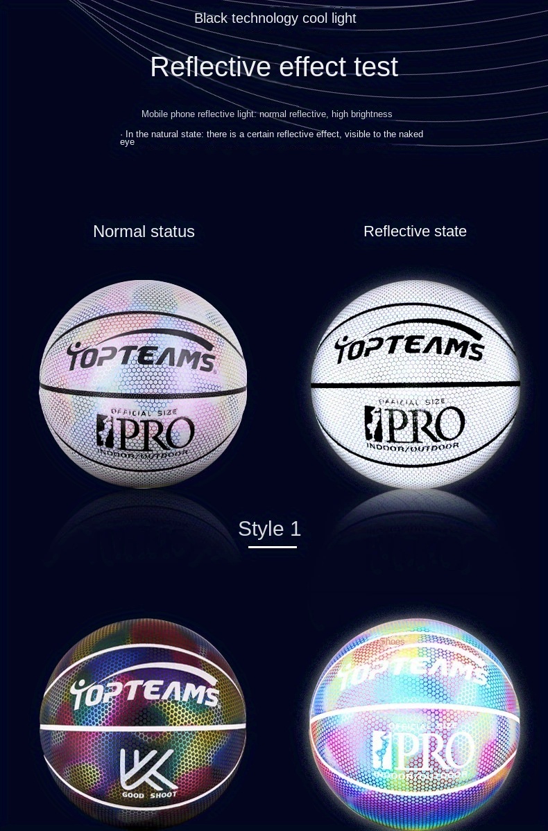 Pelota Basketball Reflectante Luminosa – Accesorios-Mexicali